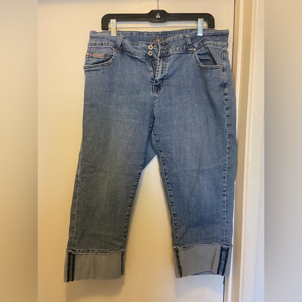Bubblegum lightweight cuffed capri jeans women’s size 18